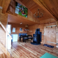 Essbereich mit Kaminofen